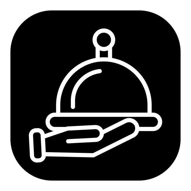 Iconos vectoriales de platos de servicio