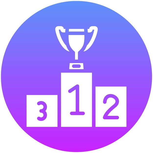 Iconos vectoriales del podio de los ganadores Ilustración del conjunto de iconos de los logros