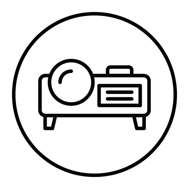 Iconos vectoriales del proyector de video