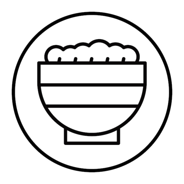 Iconos vectoriales de puré de patatas