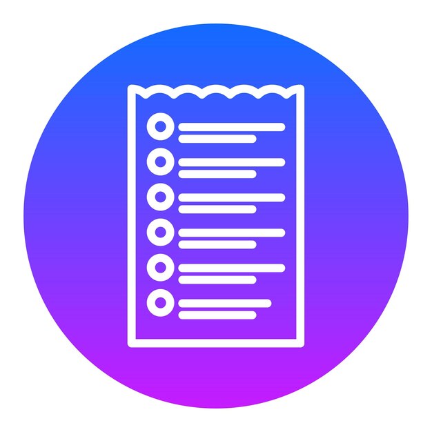 Iconos vectoriales de recibo de la tienda