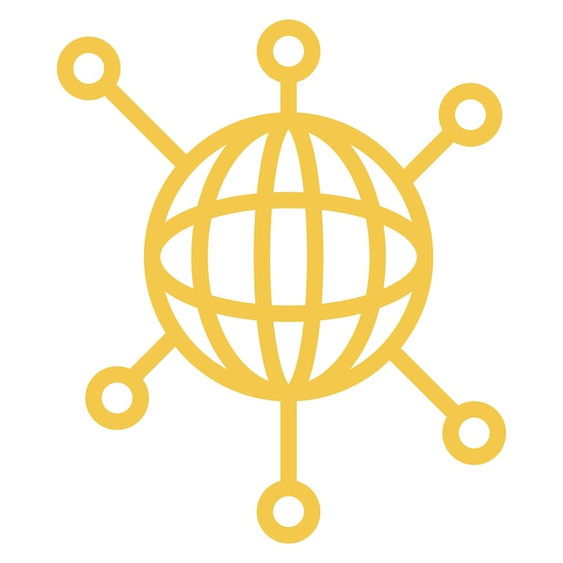 Iconos vectoriales de red en todo el mundo
