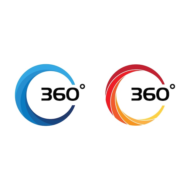 Iconos vectoriales relacionados con la vista de 360 grados