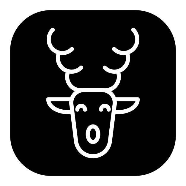 Iconos vectoriales de renos