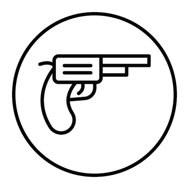 Iconos vectoriales de revólveres