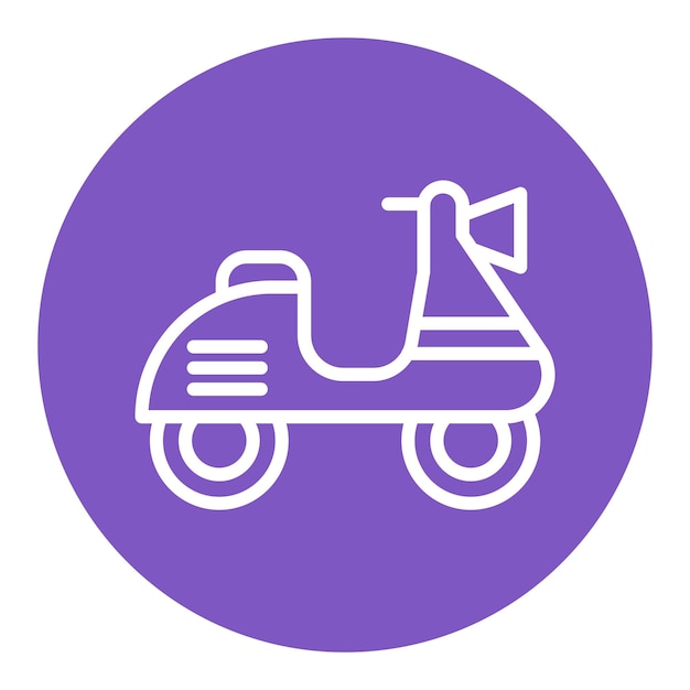 Iconos vectoriales de scooters