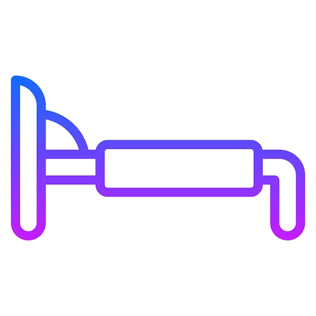 Iconos vectoriales de una sola cama