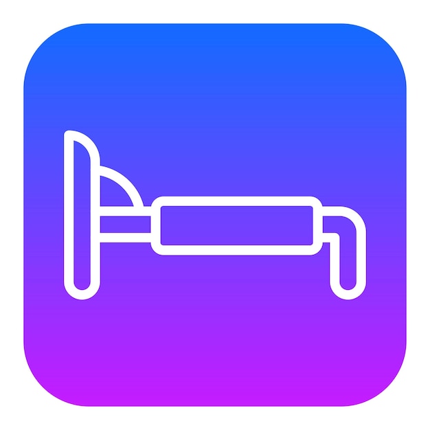 Iconos vectoriales de una sola cama