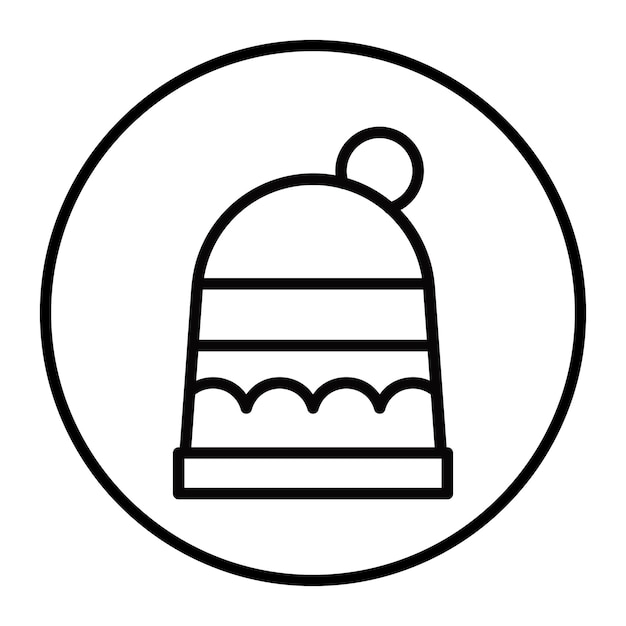 Iconos vectoriales de sombrero de invierno