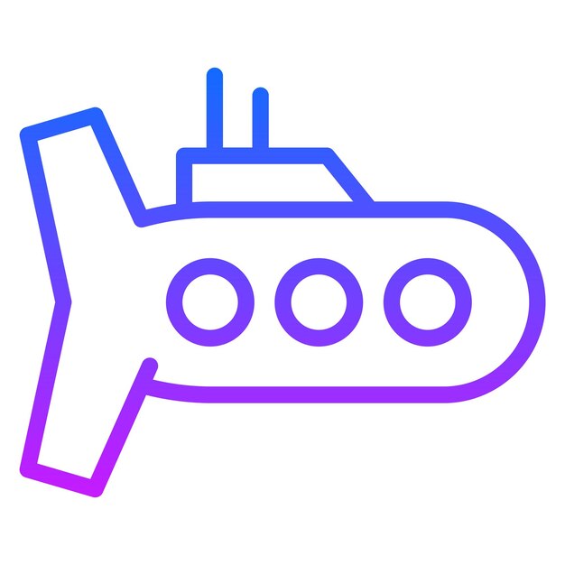 Iconos vectoriales de submarinos