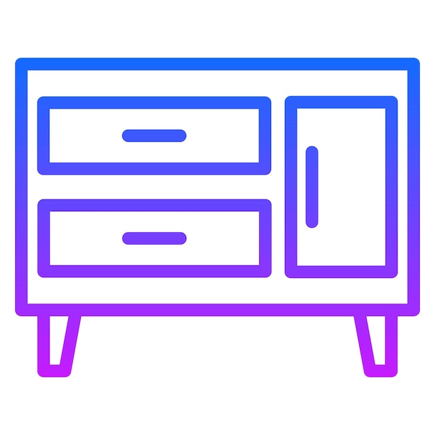 Iconos vectoriales de la tabla del cajón