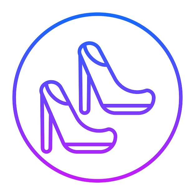 Iconos vectoriales de tacones altos