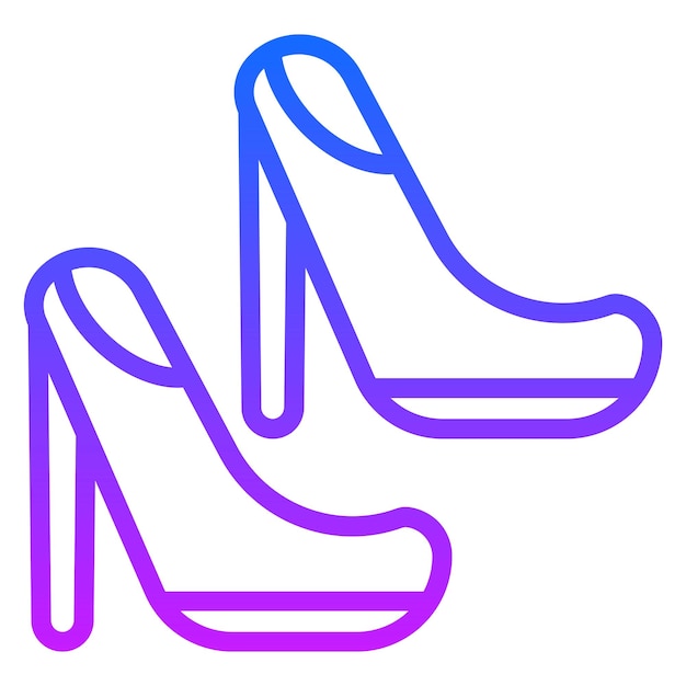 Iconos vectoriales de tacones altos
