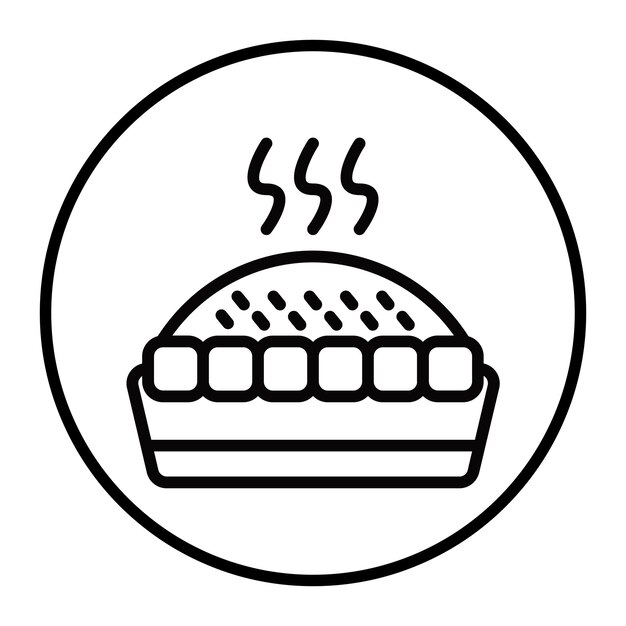 Iconos vectoriales de la tarta de manzana