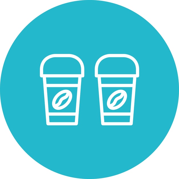 Iconos vectoriales de tazas de café Ilustración del conjunto de iconos de Coffee Shop