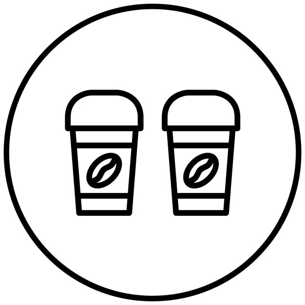 Iconos vectoriales de tazas de café Ilustración del conjunto de iconos de Coffee Shop
