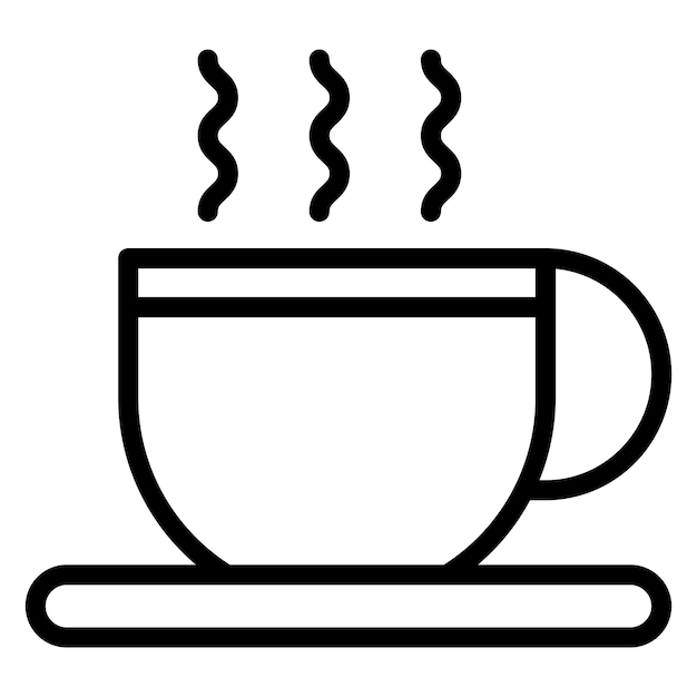 Iconos vectoriales de tazas de café Ilustración del conjunto de iconos de entrega de alimentos