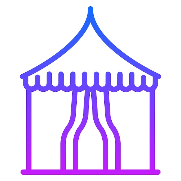 Iconos vectoriales de la tienda de circo