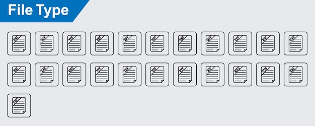 iconos vectoriales de tipo de archivo