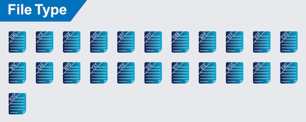 iconos vectoriales de tipo de archivo