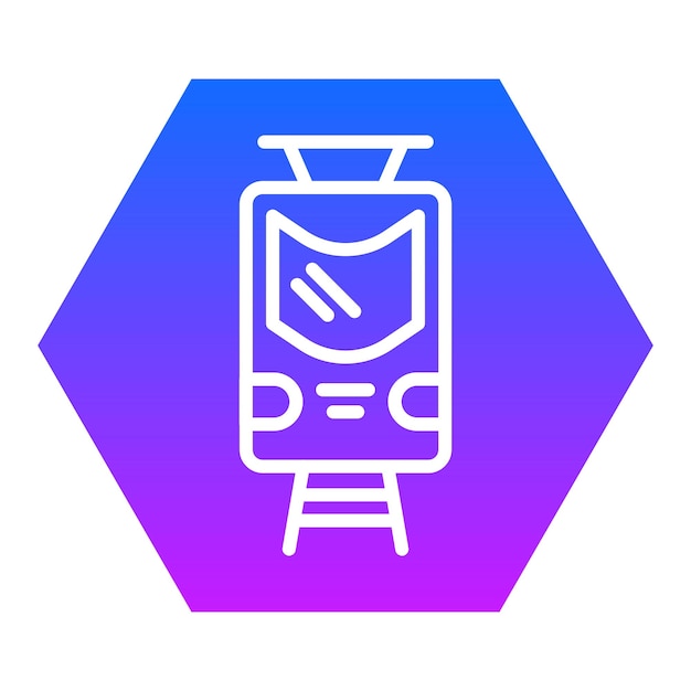 Iconos vectoriales de tranvías
