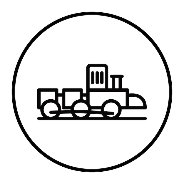 Iconos vectoriales de trenes de juguete