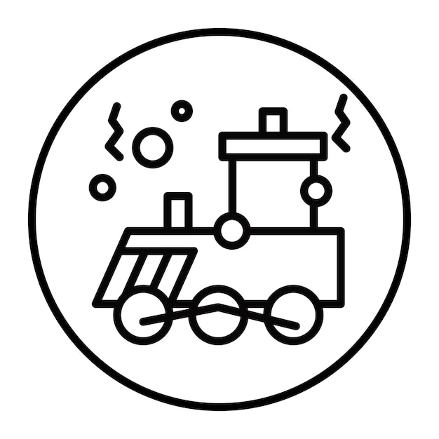 Iconos vectoriales de trenes navideños