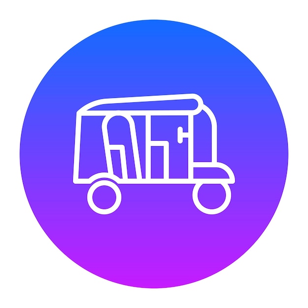 Iconos vectoriales de Tuk Tuk