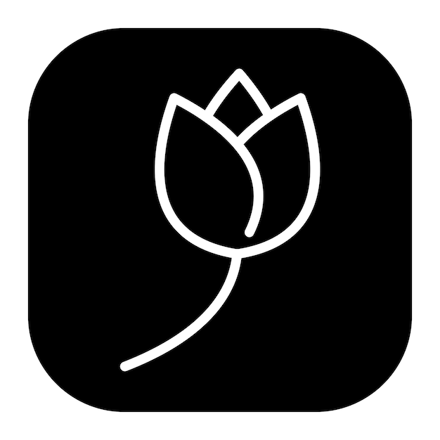 Iconos vectoriales de tulipanes