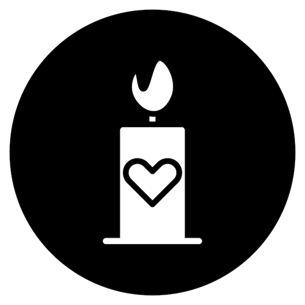 Iconos vectoriales de las velas de bodas