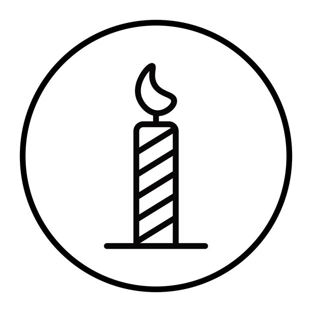 Iconos vectoriales de las velas de Navidad