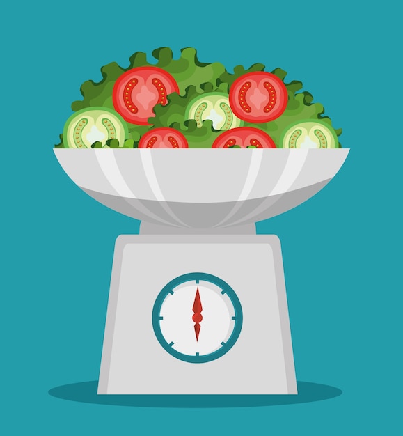 Iconos veganos de comida sana