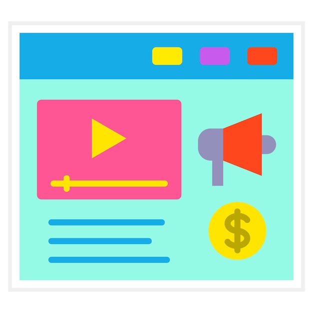 Iconos de video mercadotecnia