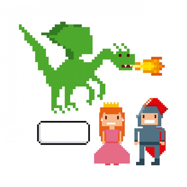 Iconos de videojuegos pixelados