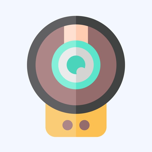 Iconos de vigilancia inalámbrica relacionados con el símbolo de estilo plano de Smart Home