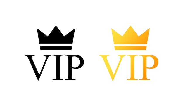 Iconos VIP Diferentes estilos color Estado VIP Iconos vectoriales
