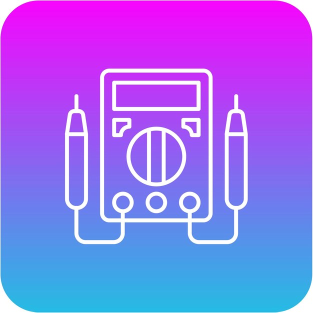 Vector iconos de el voltímetro