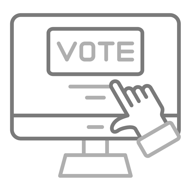 Vector iconos de votación electrónica