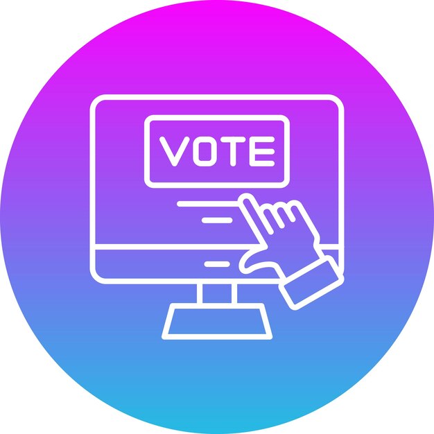 Iconos de votación electrónica