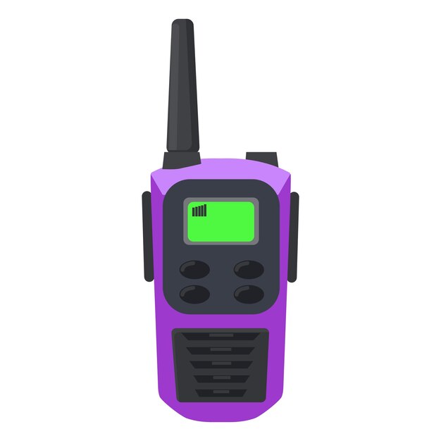 Iconos de walkie-talkie, cliparts, avatares, logotipos y ilustraciones vectoriales aisladas.