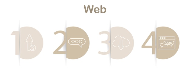 Iconos web establecidos Bolsa de dinero búsqueda en la nube burbuja de chat carga descarga objetivo teléfono inteligente chat computadora ratón unidad USB aplicación de música ilustraciones web lineales