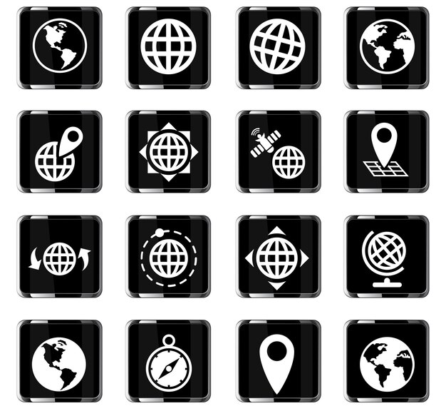 Iconos web de globos para el diseño de la interfaz de usuario