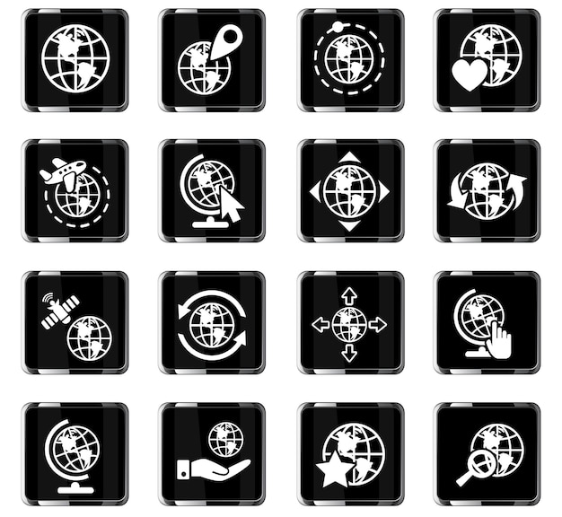 Iconos web de globos para el diseño de la interfaz de usuario