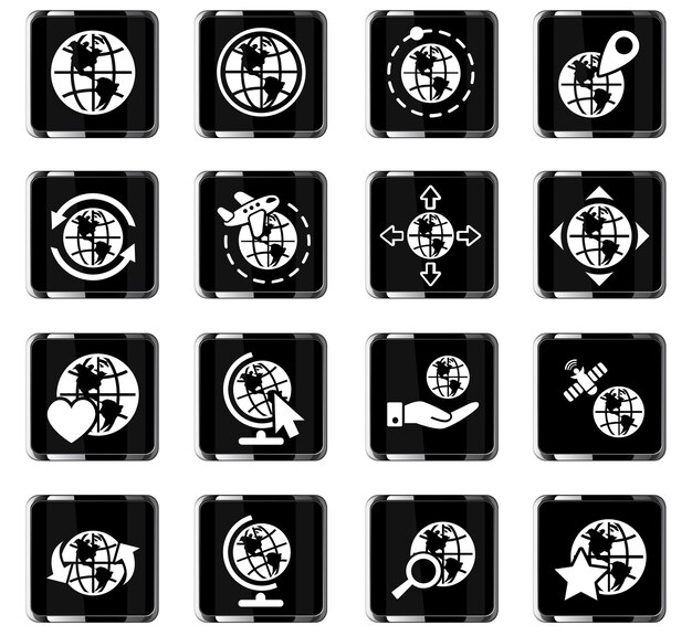 Iconos web de globos para el diseño de la interfaz de usuario