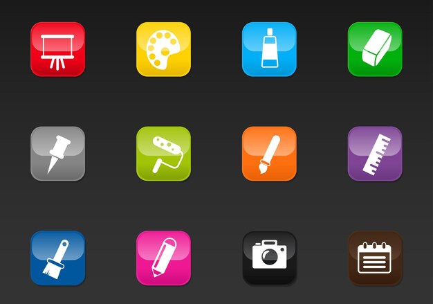 Iconos web profesionales de arte para su diseño