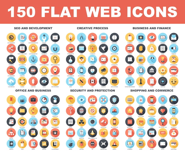 Vector iconos web