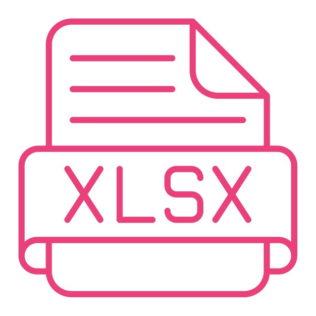 Vector iconos de las xlsx