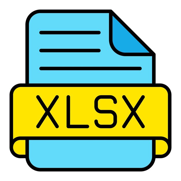 Vector iconos de las xlsx