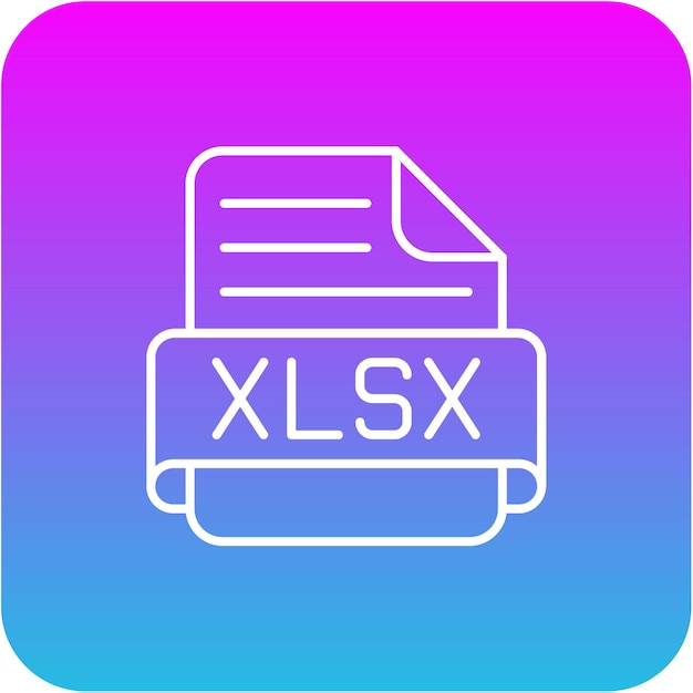 Vector iconos de las xlsx