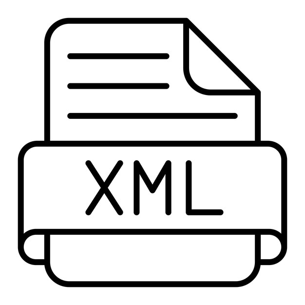 Vector iconos de xml